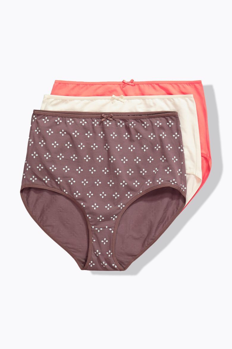 Moda za polnejše Gaćice maxi 3 komada plus velikost, xxl, Ulla Popken in Johann Popken (JP1880)