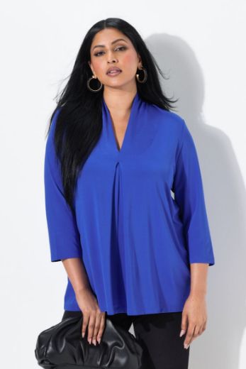 Moda za polnejše Bluza 3/4 rukava A kroja plus velikost, xxl, Ulla Popken in Johann Popken (JP1880)