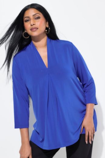 Moda za polnejše Bluza 3/4 rukava A kroja plus velikost, xxl, Ulla Popken in Johann Popken (JP1880)