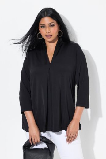 Moda za polnejše Bluza 3/4 rukava A kroja plus velikost, xxl, Ulla Popken in Johann Popken (JP1880)