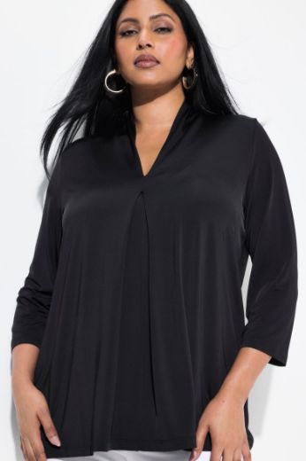 Moda za polnejše Bluza 3/4 rukava A kroja plus velikost, xxl, Ulla Popken in Johann Popken (JP1880)