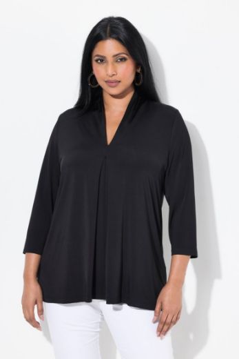 Moda za polnejše Bluza 3/4 rukava A kroja plus velikost, xxl, Ulla Popken in Johann Popken (JP1880)