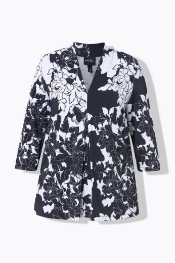 Moda za polnejše Bluza 3/4 rukava A kroja plus velikost, xxl, Ulla Popken in Johann Popken (JP1880)