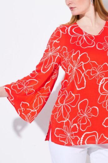 Moda za polnejše Bluza dugih rukava V ovratnika plus velikost, xxl, Ulla Popken in Johann Popken (JP1880)