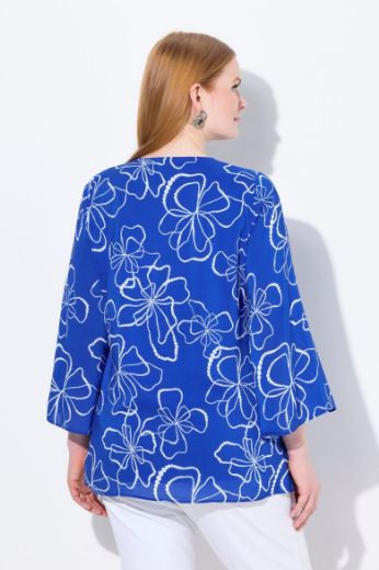 Moda za polnejše Bluza dugih rukava V ovratnika plus velikost, xxl, Ulla Popken in Johann Popken (JP1880)