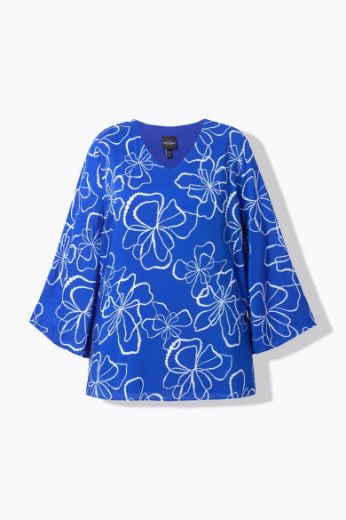 Moda za polnejše Bluza dugih rukava V ovratnika plus velikost, xxl, Ulla Popken in Johann Popken (JP1880)