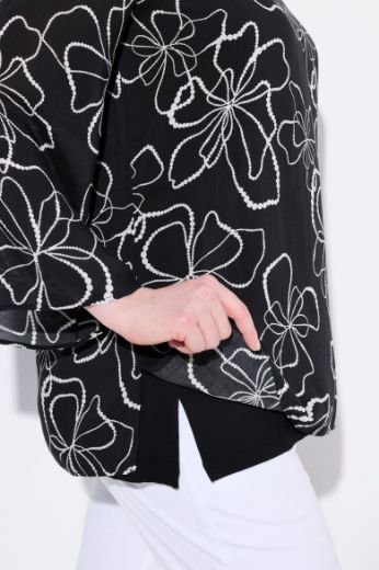 Moda za polnejše Bluza dugih rukava V ovratnika plus velikost, xxl, Ulla Popken in Johann Popken (JP1880)