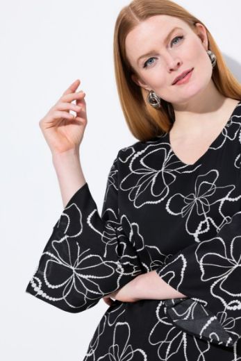 Moda za polnejše Bluza dugih rukava V ovratnika plus velikost, xxl, Ulla Popken in Johann Popken (JP1880)