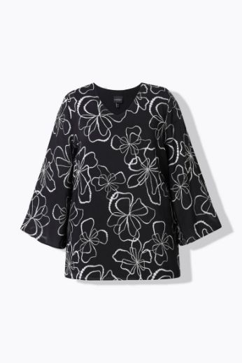 Moda za polnejše Bluza dugih rukava V ovratnika plus velikost, xxl, Ulla Popken in Johann Popken (JP1880)