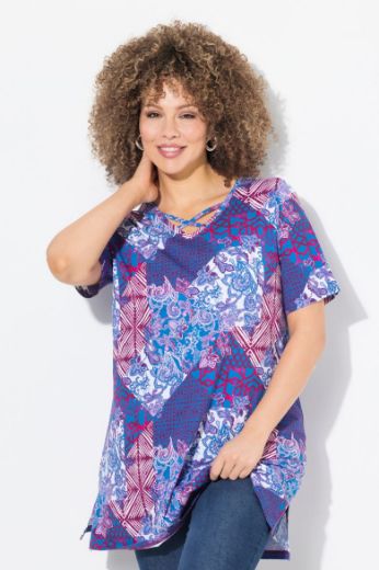 Moda za polnejše Majica kratkih rukava dužeg A kroja plus velikost, xxl, Ulla Popken in Johann Popken (JP1880)