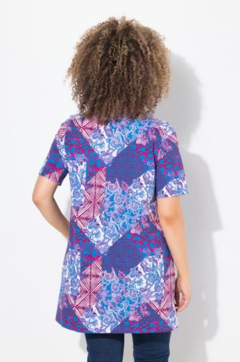 Moda za polnejše Majica kratkih rukava dužeg A kroja plus velikost, xxl, Ulla Popken in Johann Popken (JP1880)