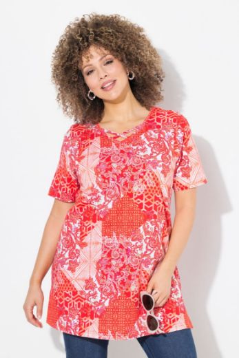 Moda za polnejše Majica kratkih rukava dužeg A kroja plus velikost, xxl, Ulla Popken in Johann Popken (JP1880)