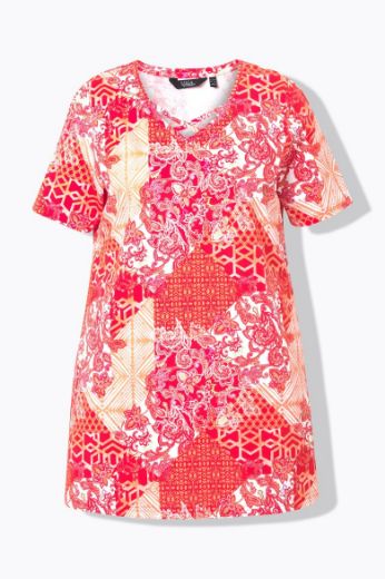 Moda za polnejše Majica kratkih rukava dužeg A kroja plus velikost, xxl, Ulla Popken in Johann Popken (JP1880)