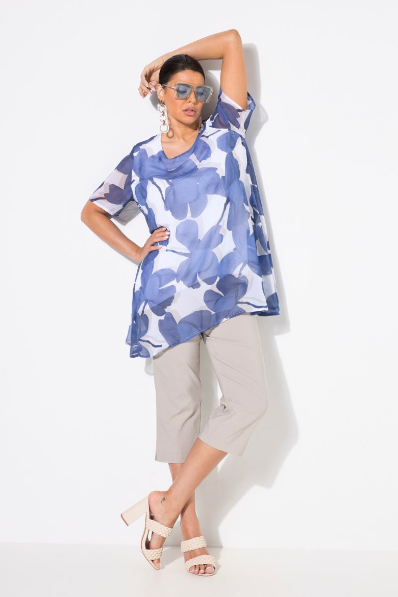 Moda za polnejše Bluza kratkih rukava A kroja plus velikost, xxl, Ulla Popken in Johann Popken (JP1880)