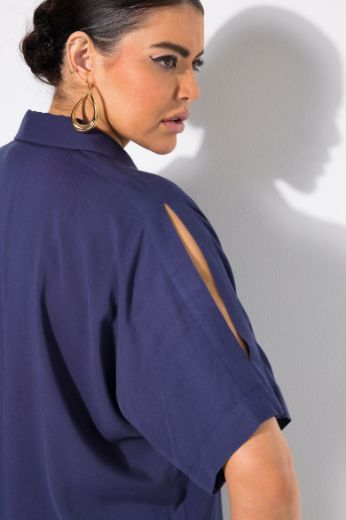 Moda za polnejše Bluza kratkih rukava Polo ovratnika plus velikost, xxl, Ulla Popken in Johann Popken (JP1880)