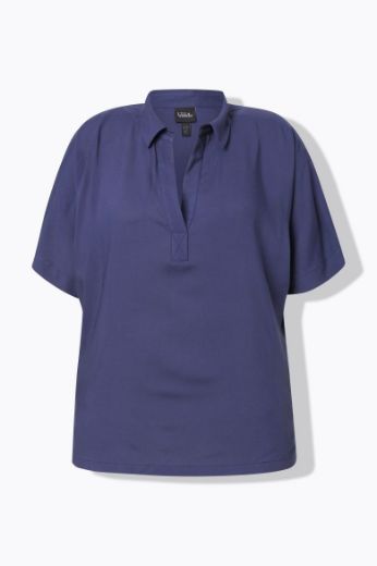 Moda za polnejše Bluza kratkih rukava Polo ovratnika plus velikost, xxl, Ulla Popken in Johann Popken (JP1880)