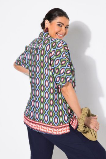 Moda za polnejše Bluza kratkih rukava Polo ovratnika plus velikost, xxl, Ulla Popken in Johann Popken (JP1880)