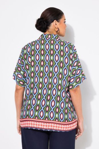 Moda za polnejše Bluza kratkih rukava Polo ovratnika plus velikost, xxl, Ulla Popken in Johann Popken (JP1880)