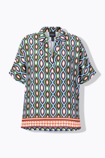 Moda za polnejše Bluza kratkih rukava Polo ovratnika plus velikost, xxl, Ulla Popken in Johann Popken (JP1880)