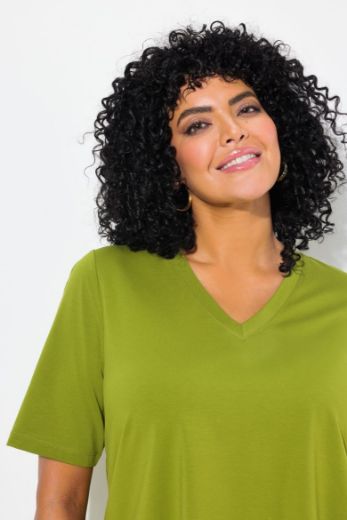 Moda za polnejše Majica kratkih rukava V ovratnika plus velikost, xxl, Ulla Popken in Johann Popken (JP1880)