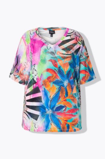 Moda za polnejše Majica kratkih rukava V ovratnika plus velikost, xxl, Ulla Popken in Johann Popken (JP1880)