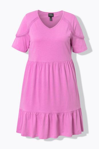 Moda za polnejše Haljina kratkih rukava A kroja plus velikost, xxl, Ulla Popken in Johann Popken (JP1880)