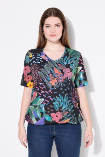 Moda za polnejše Majica kratkih rukava V ovratnika plus velikost, xxl, Ulla Popken in Johann Popken (JP1880)