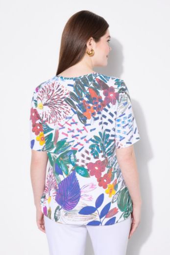 Moda za polnejše Majica kratkih rukava V ovratnika plus velikost, xxl, Ulla Popken in Johann Popken (JP1880)
