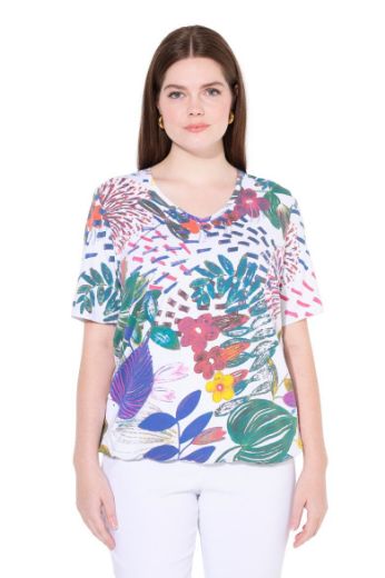 Moda za polnejše Majica kratkih rukava V ovratnika plus velikost, xxl, Ulla Popken in Johann Popken (JP1880)