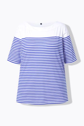 Moda za polnejše Majica kratkih rukava na pruge plus velikost, xxl, Ulla Popken in Johann Popken (JP1880)