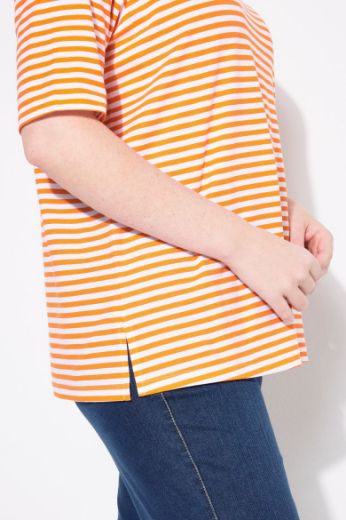 Moda za polnejše Majica kratkih rukava na pruge plus velikost, xxl, Ulla Popken in Johann Popken (JP1880)