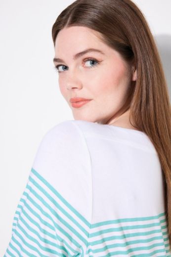 Moda za polnejše Majica kratkih rukava na pruge plus velikost, xxl, Ulla Popken in Johann Popken (JP1880)