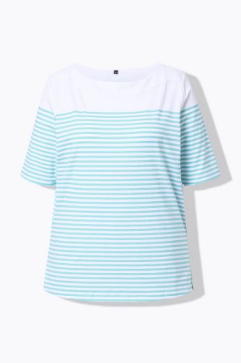 Moda za polnejše Majica kratkih rukava na pruge plus velikost, xxl, Ulla Popken in Johann Popken (JP1880)