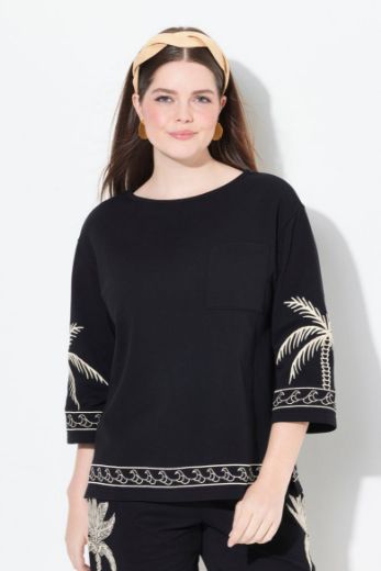 Moda za polnejše Majica pamučna 3/4 rukava plus velikost, xxl, Ulla Popken in Johann Popken (JP1880)