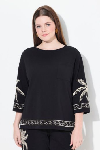 Moda za polnejše Majica pamučna 3/4 rukava plus velikost, xxl, Ulla Popken in Johann Popken (JP1880)