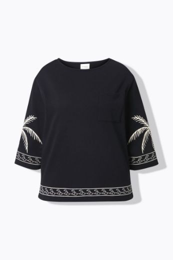 Moda za polnejše Majica pamučna 3/4 rukava plus velikost, xxl, Ulla Popken in Johann Popken (JP1880)