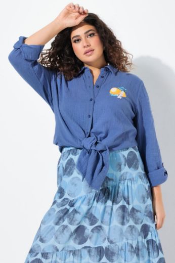 Moda za polnejše Bluza na kopčanje dužeg A kroja plus velikost, xxl, Ulla Popken in Johann Popken (JP1880)