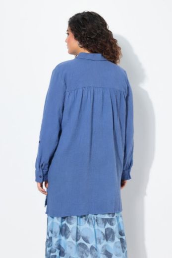 Moda za polnejše Bluza na kopčanje dužeg A kroja plus velikost, xxl, Ulla Popken in Johann Popken (JP1880)