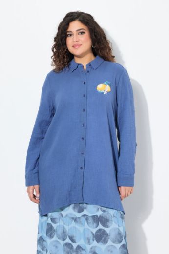 Moda za polnejše Bluza na kopčanje dužeg A kroja plus velikost, xxl, Ulla Popken in Johann Popken (JP1880)