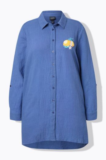 Moda za polnejše Bluza na kopčanje dužeg A kroja plus velikost, xxl, Ulla Popken in Johann Popken (JP1880)