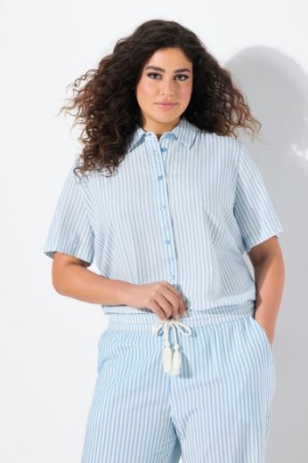 Moda za polnejše Košulja kratkih rukava na pruge plus velikost, xxl, Ulla Popken in Johann Popken (JP1880)