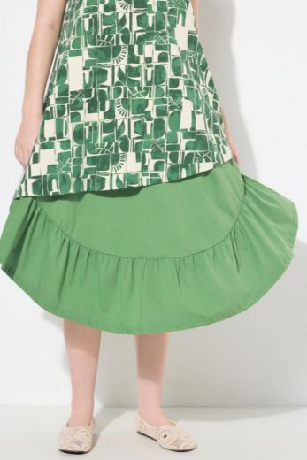 Moda za polnejše Haljina midi bez rukava A kroja plus velikost, xxl, Ulla Popken in Johann Popken (JP1880)