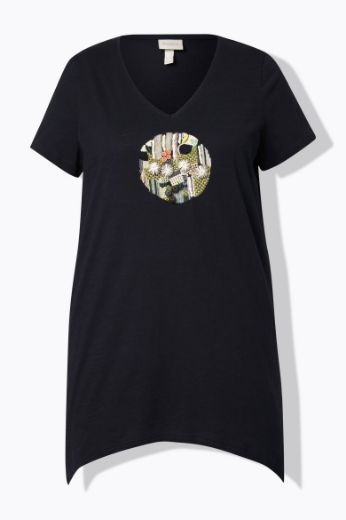 Moda za polnejše Majica kratkih rukava dužeg A kroja plus velikost, xxl, Ulla Popken in Johann Popken (JP1880)