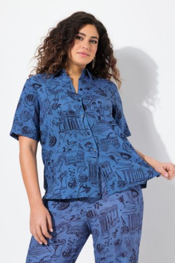 Moda za polnejše Bluza na kopčanje kratkih rukava plus velikost, xxl, Ulla Popken in Johann Popken (JP1880)