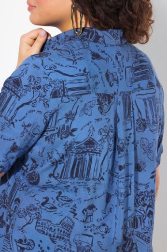Moda za polnejše Bluza na kopčanje kratkih rukava plus velikost, xxl, Ulla Popken in Johann Popken (JP1880)