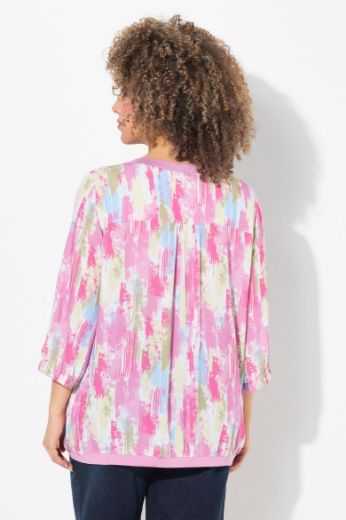 Moda za polnejše Bluza 3/4 rukava V ovratnika plus velikost, xxl, Ulla Popken in Johann Popken (JP1880)