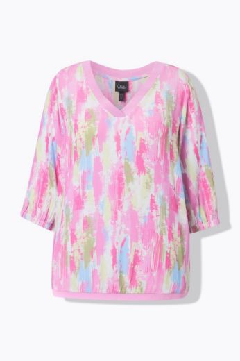 Moda za polnejše Bluza 3/4 rukava V ovratnika plus velikost, xxl, Ulla Popken in Johann Popken (JP1880)