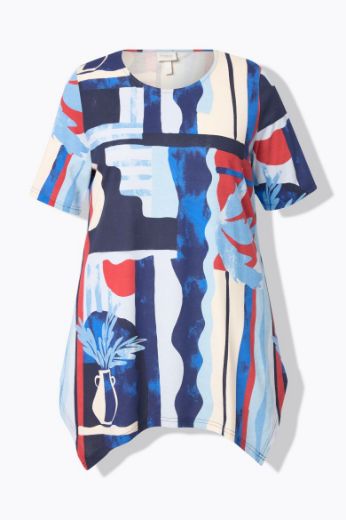 Moda za polnejše Majica kratkih rukava dužeg A kroja plus velikost, xxl, Ulla Popken in Johann Popken (JP1880)