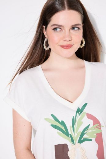 Moda za polnejše Majica kratkih rukava V ovratnika plus velikost, xxl, Ulla Popken in Johann Popken (JP1880)