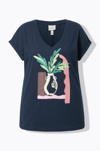 Moda za polnejše Majica kratkih rukava V ovratnika plus velikost, xxl, Ulla Popken in Johann Popken (JP1880)